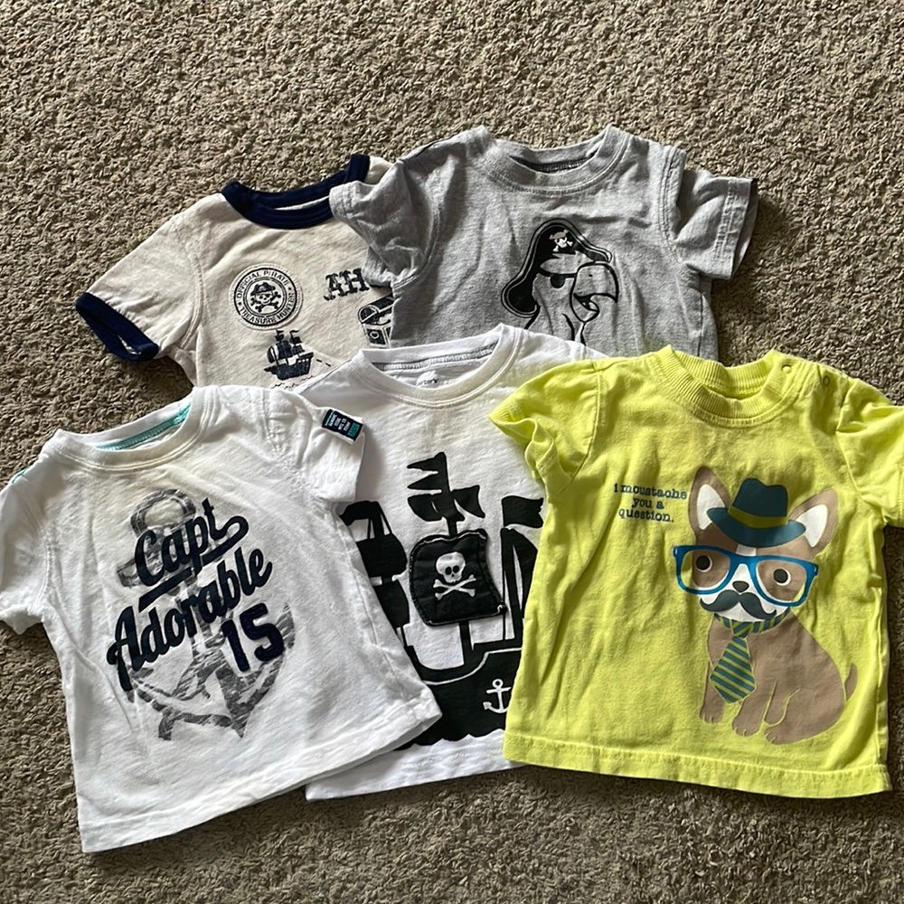 Boys worn tees 9 months